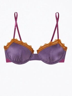 Dora Larsen x Free People Aralie underwire bra in Dark Purple 34C EUC 149